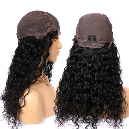 100% Brazilian 12 inch-30 inch Human Hair Wig Transparent Swiss lace wig,Water Wave Cuticle Aligned Lace Front Wig
